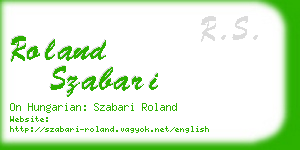 roland szabari business card